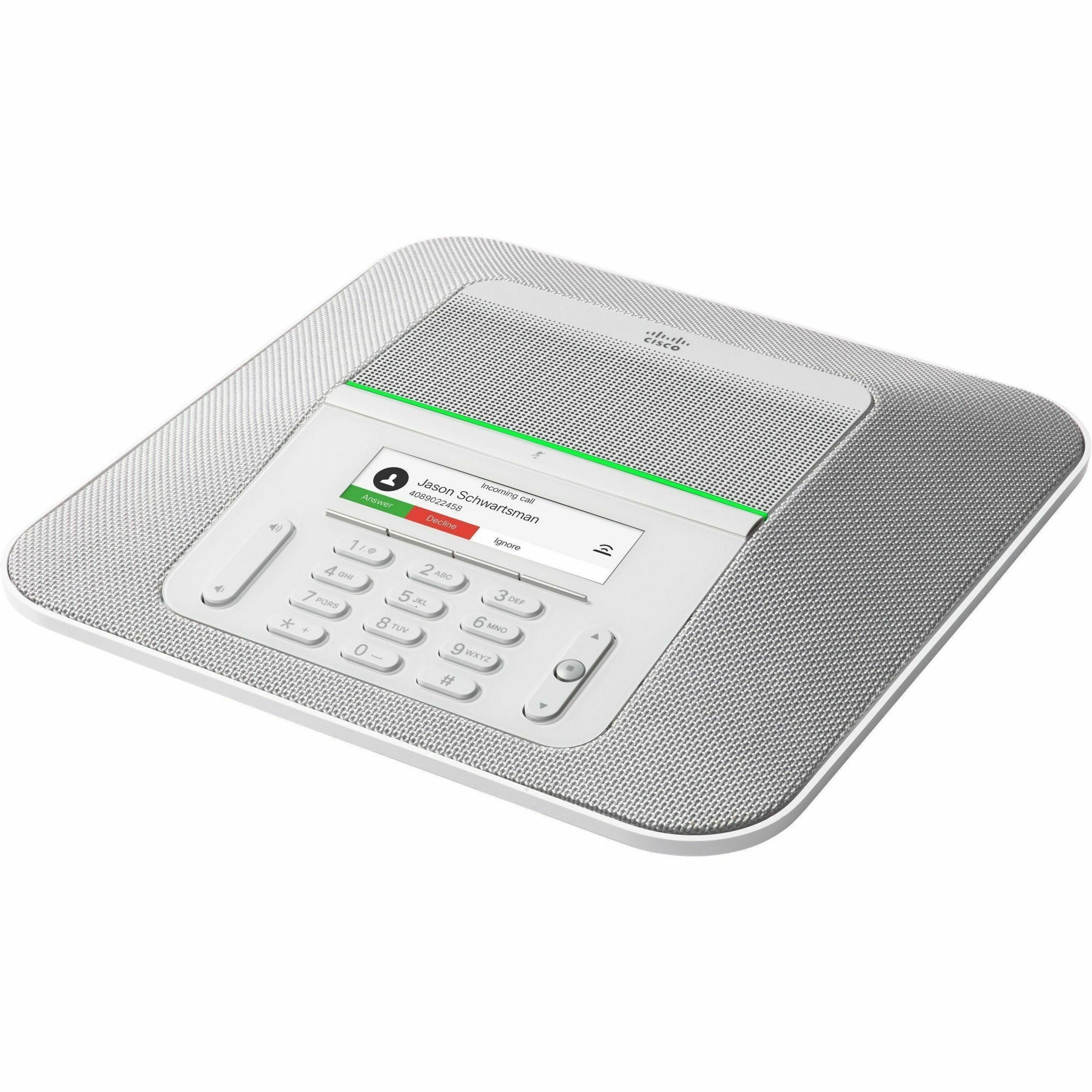 Cisco 8832 IP Conference Station - Refurbished - Corded/Cordless - DECT, Wi-Fi - Tabletop - White - 1 x Total Line - VoIP - 3.9" LCDNetwork (RJ-45)