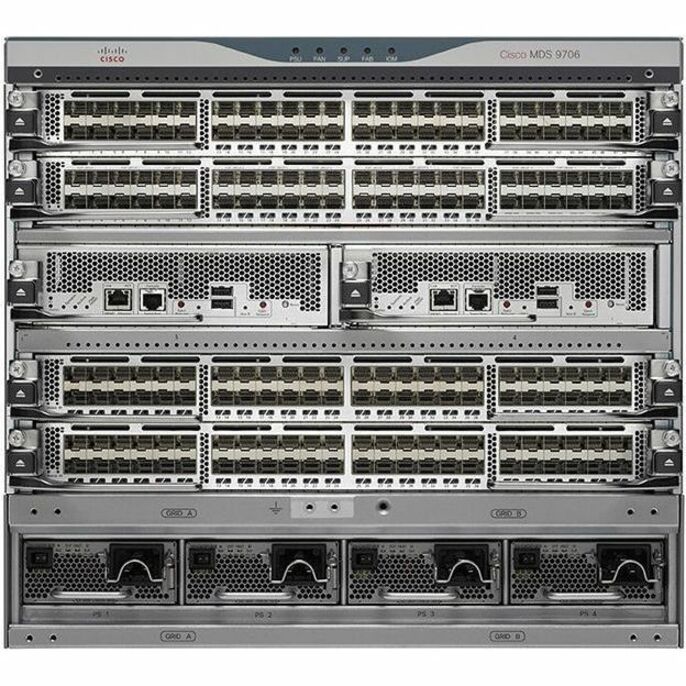 Cisco MDS 9706 V2 Multilayer Director SAN Switch Chassis - 6 x Total Expansion Slots - Rack-mountable - 9U - Redundant Power Supply - Refurbished
