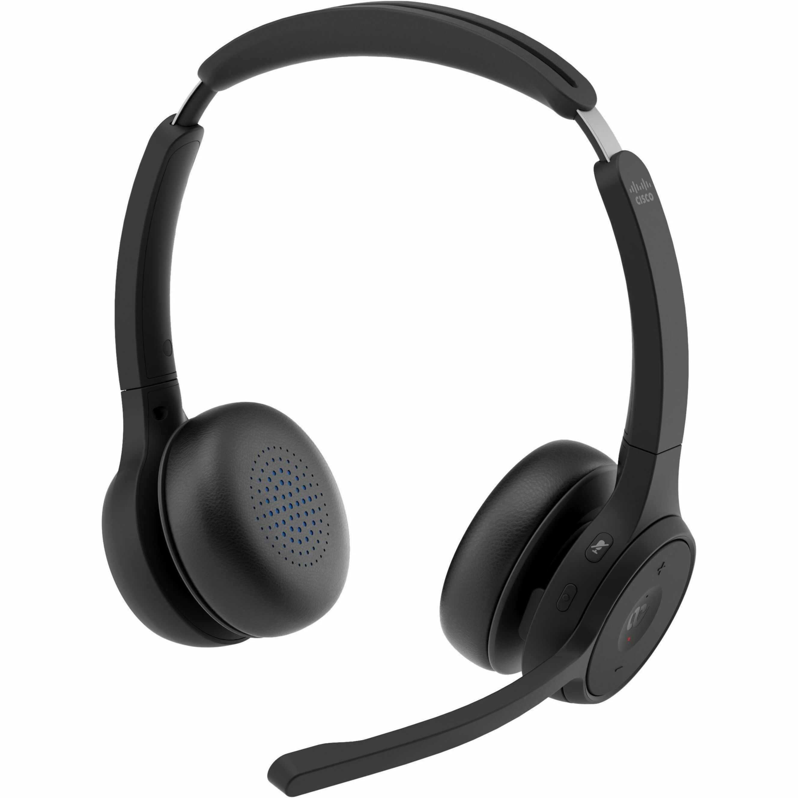 Cisco Dual-Ear, Carbon Black Headset Bundle - Microsoft Teams Certification - Google Assistant, Siri - Stereo - USB Type A - Wired/Wireless - Bluetooth - 213.3 ft - 32 Ohm - 20 Hz to 20 kHz - Over-the