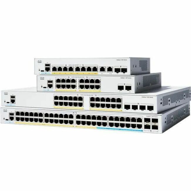 Cisco Catalyst C1300-8FP-2G Ethernet Switch - 10 Ports - Manageable - Gigabit Ethernet - 10/100/1000Base-T, 1000Base-X - Refurbished - 3 Layer Supported - Modular - 2 SFP Slots - 146.36 W Power Consum
