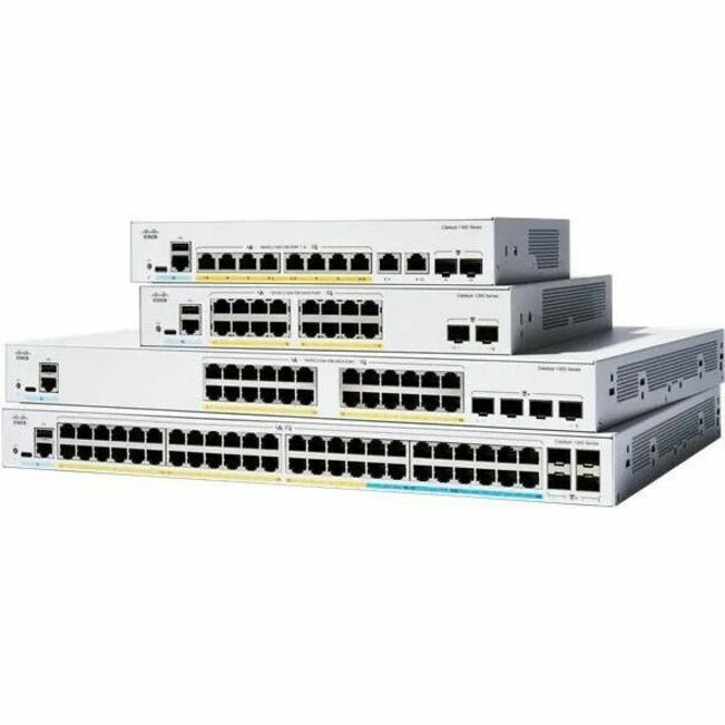 Cisco Catalyst C1300-24FP-4G Ethernet Switch - 24 Ports - Manageable - Gigabit Ethernet - 10/100/1000Base-T, 1000Base-X - Refurbished - 3 Layer Supported - Modular - 4 SFP Slots - 438.30 W Power Consu
