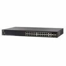 Cisco SG550X-24 Layer 3 Switch - 26 Ports - Manageable - Gigabit Ethernet, 10 Gigabit Ethernet - 10GBase-X, 10GBase-T, 10/100/1000Base-T - Refurbished - 3 Layer Supported - Modular - 33.50 W Power Con