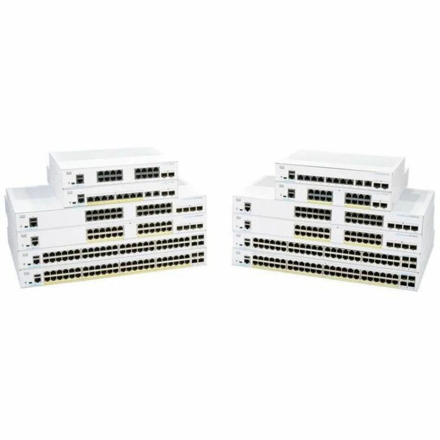 Cisco Business CBS350 Layer 3 Switch - 48 Ports - Manageable - Gigabit Ethernet, 10 Gigabit Ethernet - 10/100/1000Base-T, 10GBase-X - Refurbished - 3 Layer Supported - 4 SFP Slots - 76.22 W Power Cons