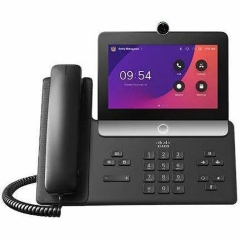 Webex 8875 IP Phone - Refurbished - Corded - Corded/Cordless - Wi-Fi, Bluetooth - Desktop - Carbon Black - TAA Compliant - VoIP - 7" LCD - IEEE 802.11a/b/g/n/ac - 2 x Network (RJ-45) - PoE Ports