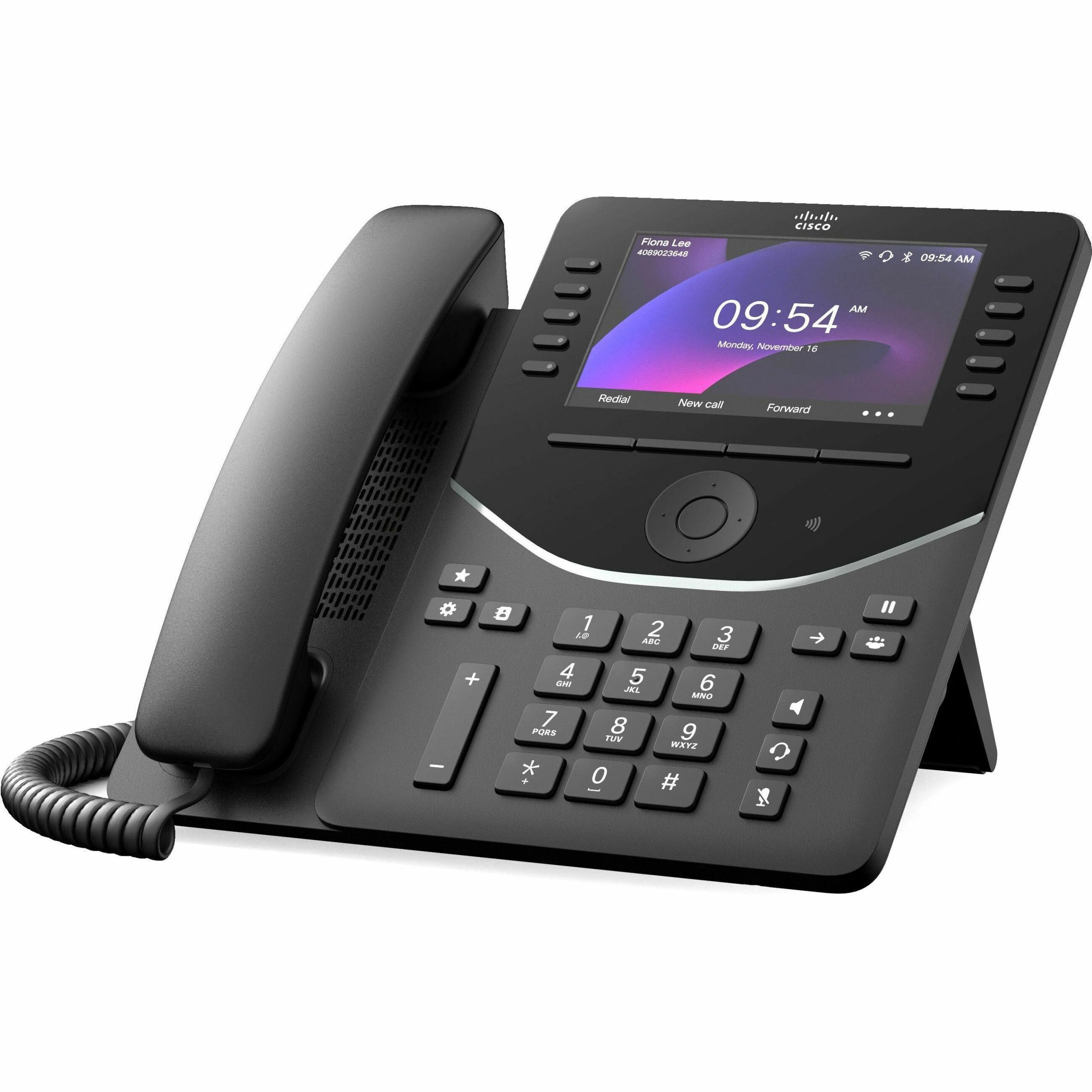 Cisco 9841 IP Phone - Refurbished - Corded - Desktop - Carbon Black - 4 x Total Line - VoIP - 3.5" LCD - 2 x Network (RJ-45) - PoE Ports
