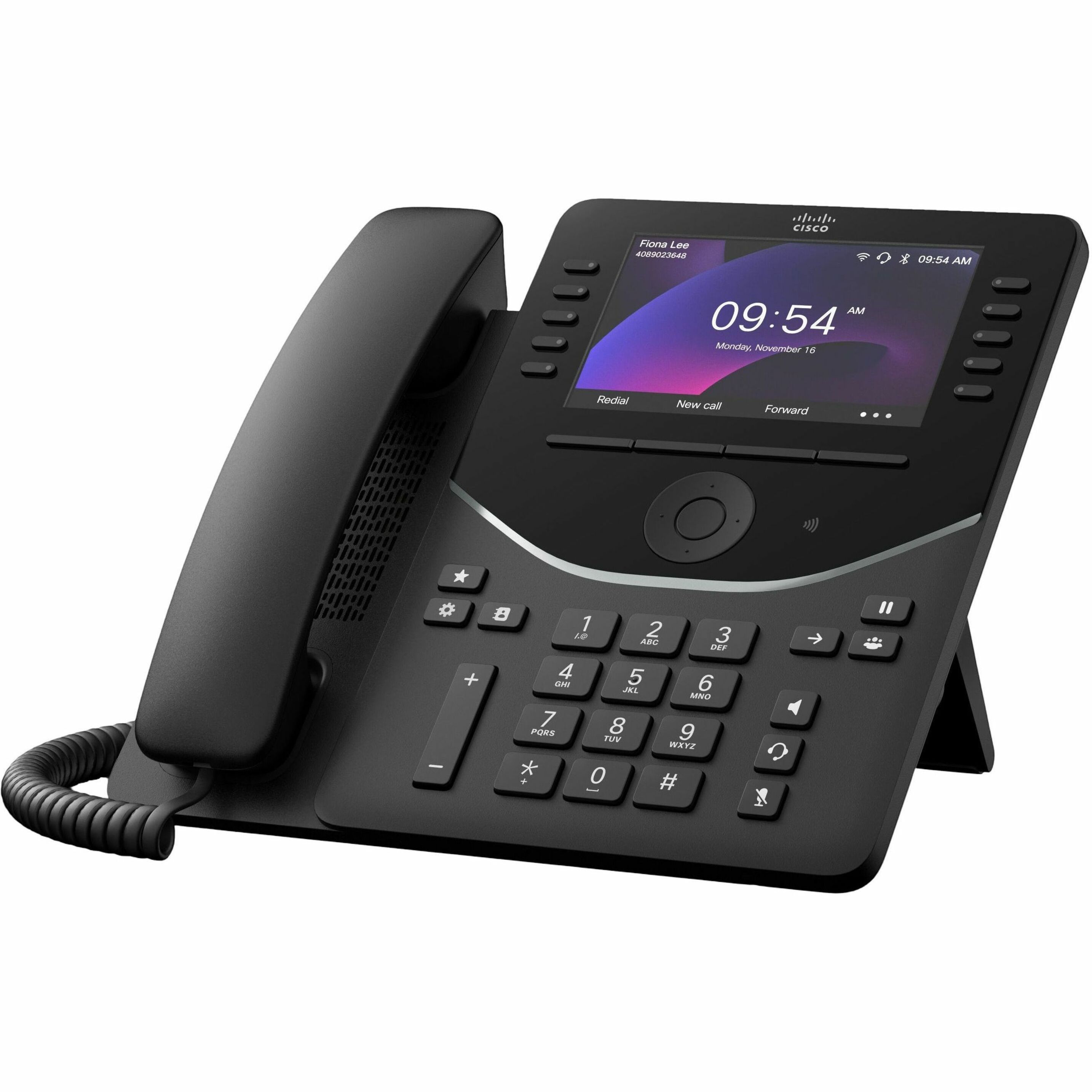 Cisco DP-9851 IP Phone - Refurbished - Corded - Corded - Desktop - Carbon Black - 6 x Total Line - VoIP - 3.7" LCD - 2 x Network (RJ-45) - PoE Ports