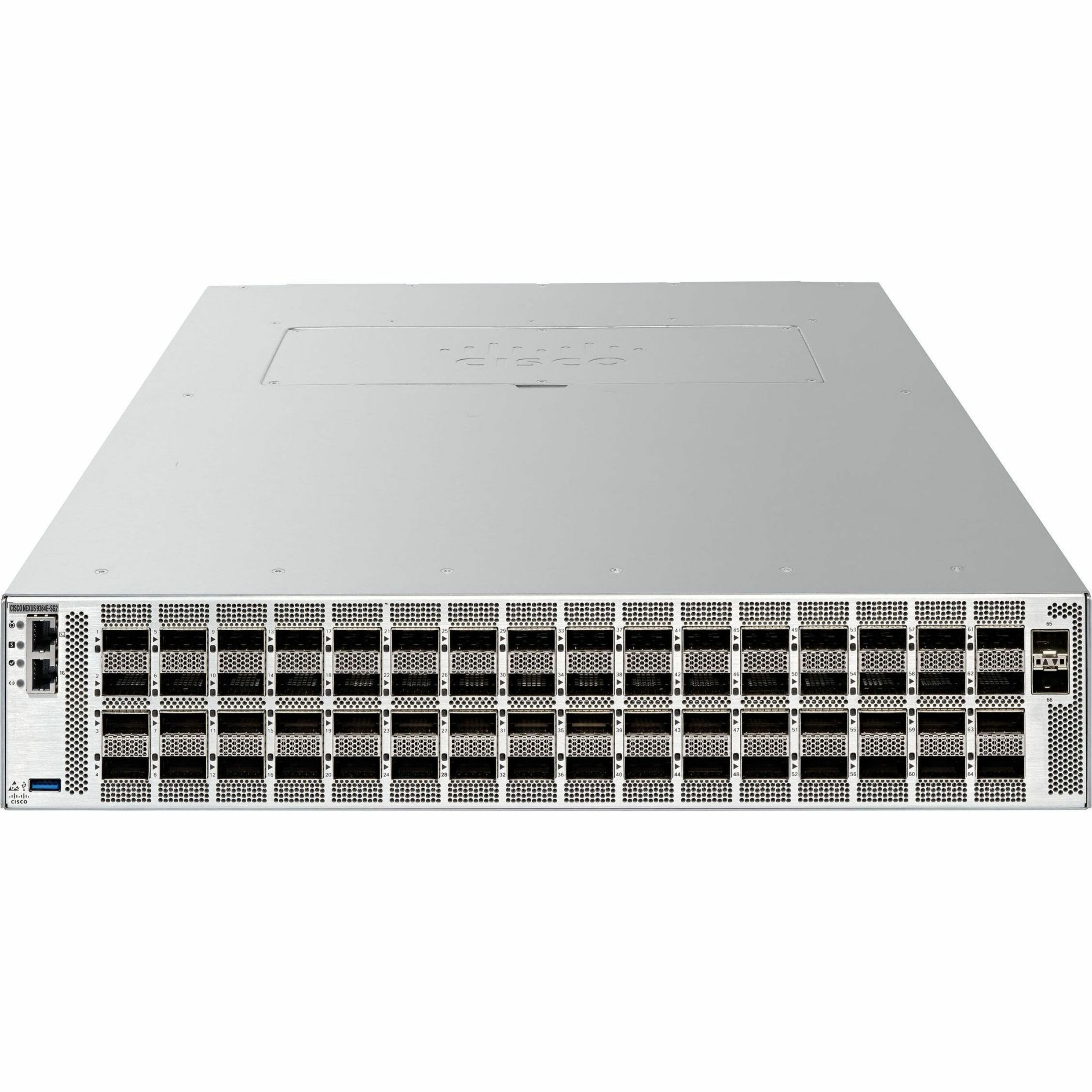 Cisco Nexus 9000 N9364E-SG2 Ethernet Switch - Manageable - 800 Gigabit Ethernet - 3 Layer Supported - Modular - Optical Fiber - 2U - Rack-mountable - 1 Year Limited Warranty