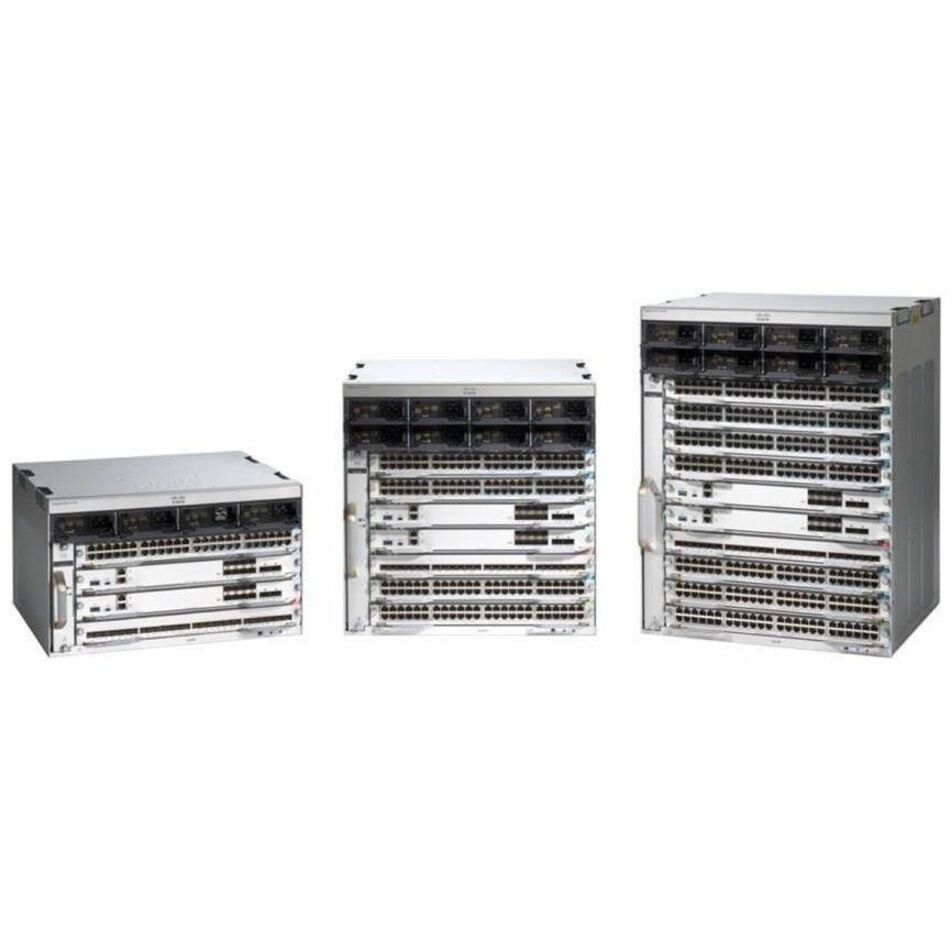 Cisco Catalyst C9410R Switch Chassis - Manageable - Gigabit Ethernet - 1000Base-T - Refurbished - 3 Layer Supported - Modular - 3200 W Power Consumption - Twisted Pair - PoE Ports - Gray - 13U - Rack-
