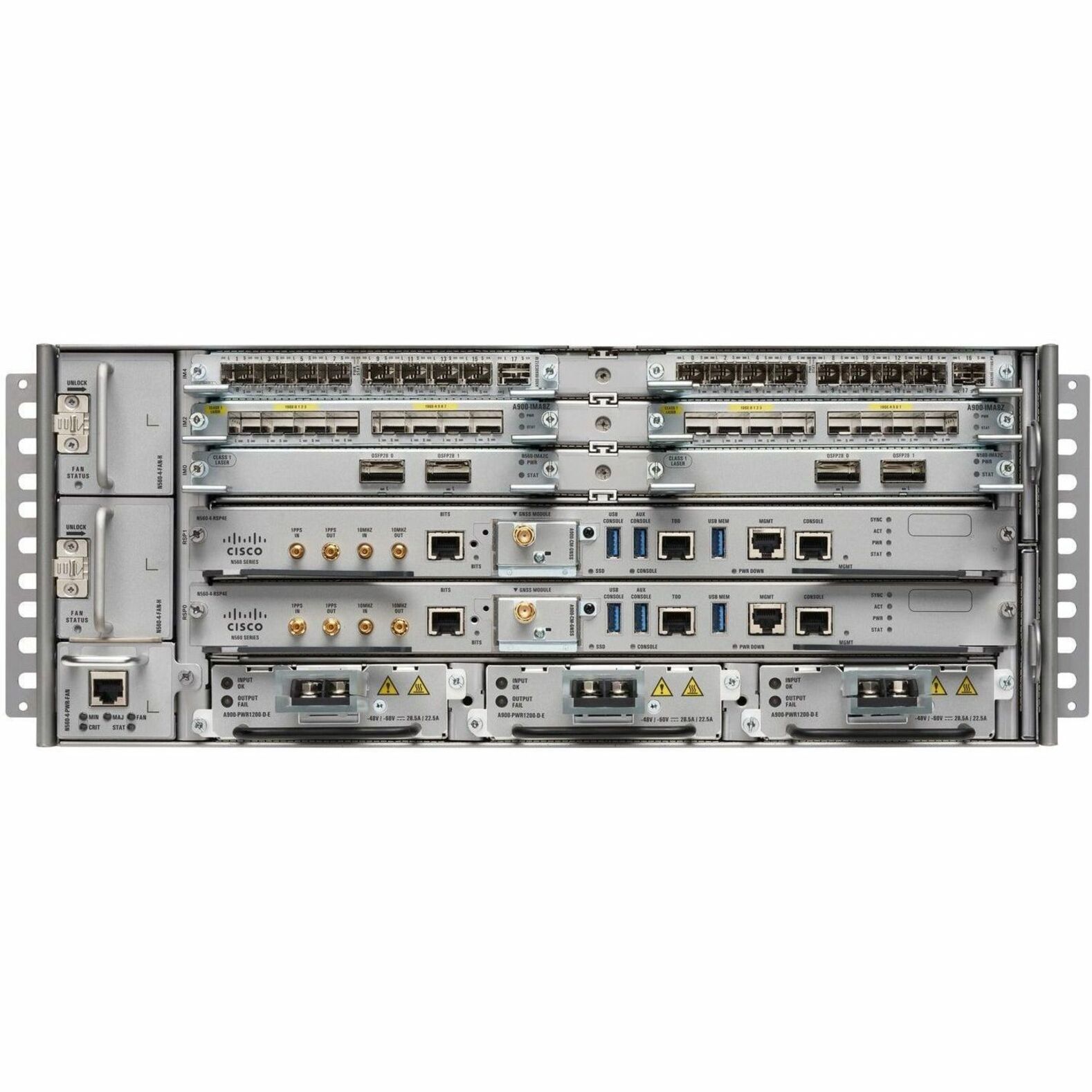 Cisco 560-4 Router - Refurbished - 12 QSFP-DD Slots, Hardware Interface Modules (HIM) Slots, Route Switch Processor Slots - 200 Gigabit Ethernet - 4U - Rack-mountable