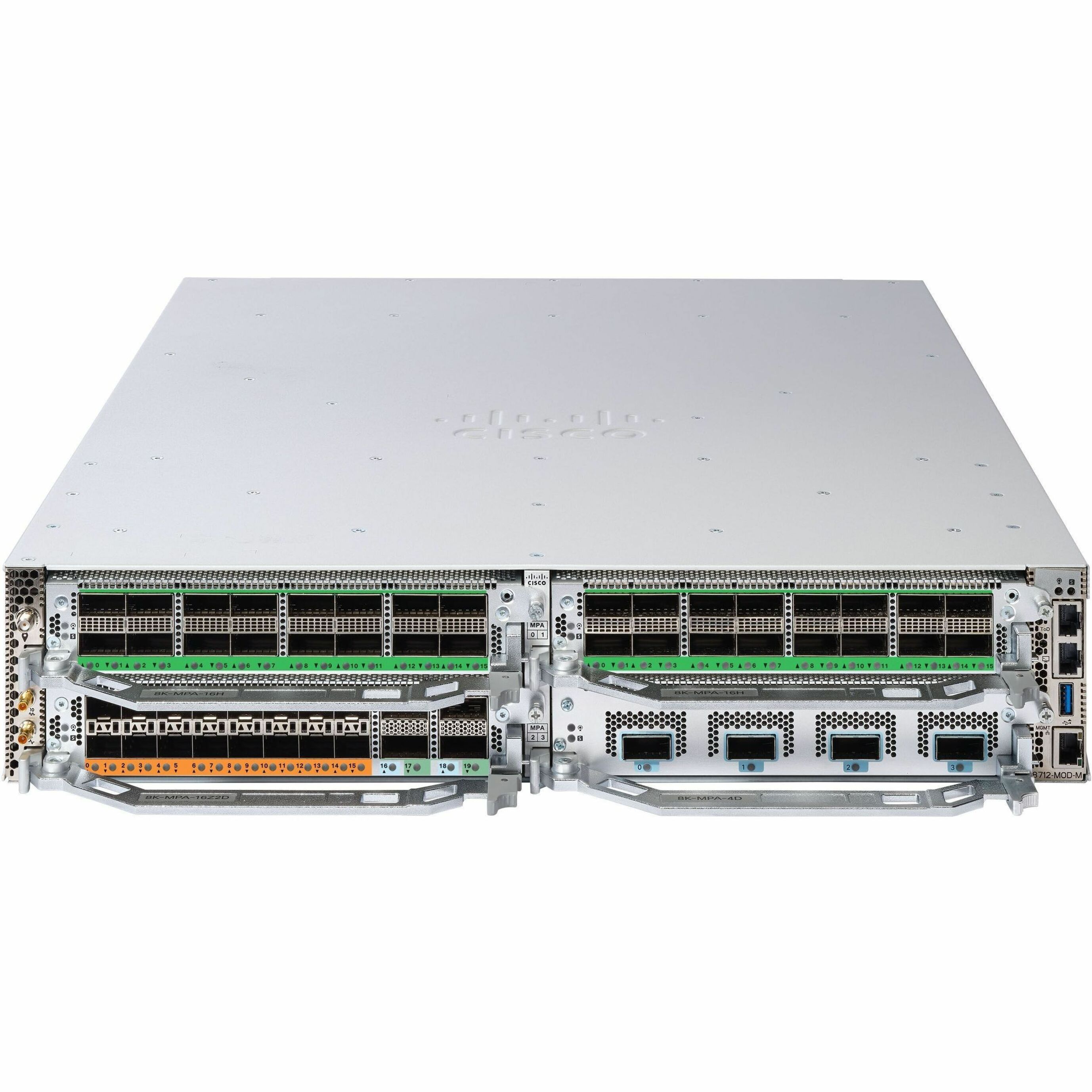 Cisco Modular Port Adapter - For Data Networking, Optical Network - 4 x 400GBase-X Expansion Slot - Optical Fiber400 Gigabit Ethernet - 400GBase-X - 400 Gbit/s - 4 x Expansion Slots - QSFP56-DD - Plug