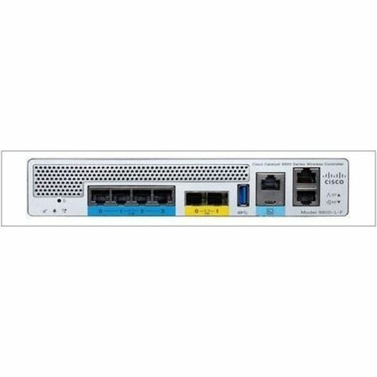Cisco Catalyst C9800-L-F-K9 Wi-Fi 6 IEEE 802.11a/b/g/d/e/h/n/k/r/u/w/ac/ax 10 Gbit/s Wireless LAN Controller - 4 x Network (RJ-45) - 2.5 Gigabit Ethernet, Gigabit Ethernet, 10 Gigabit Ethernet - Rack-