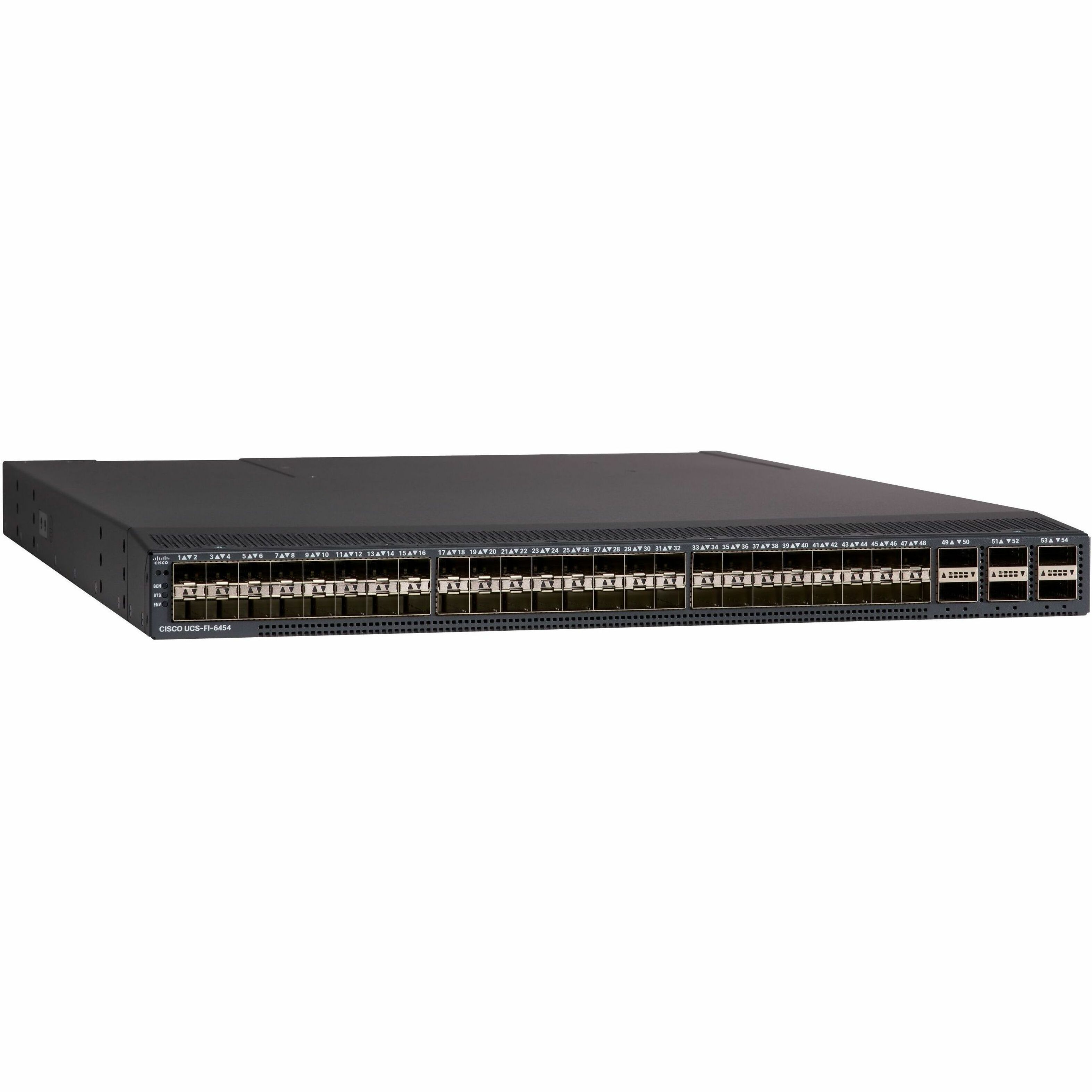 Cisco UCS 6454 54-Port Fabric Interconnect - 25 Gigabit Ethernet - 54 x Total Expansion Slots - SFP28, QSFP28 - Manageable - Rack-mountable - 1U - Refurbished
