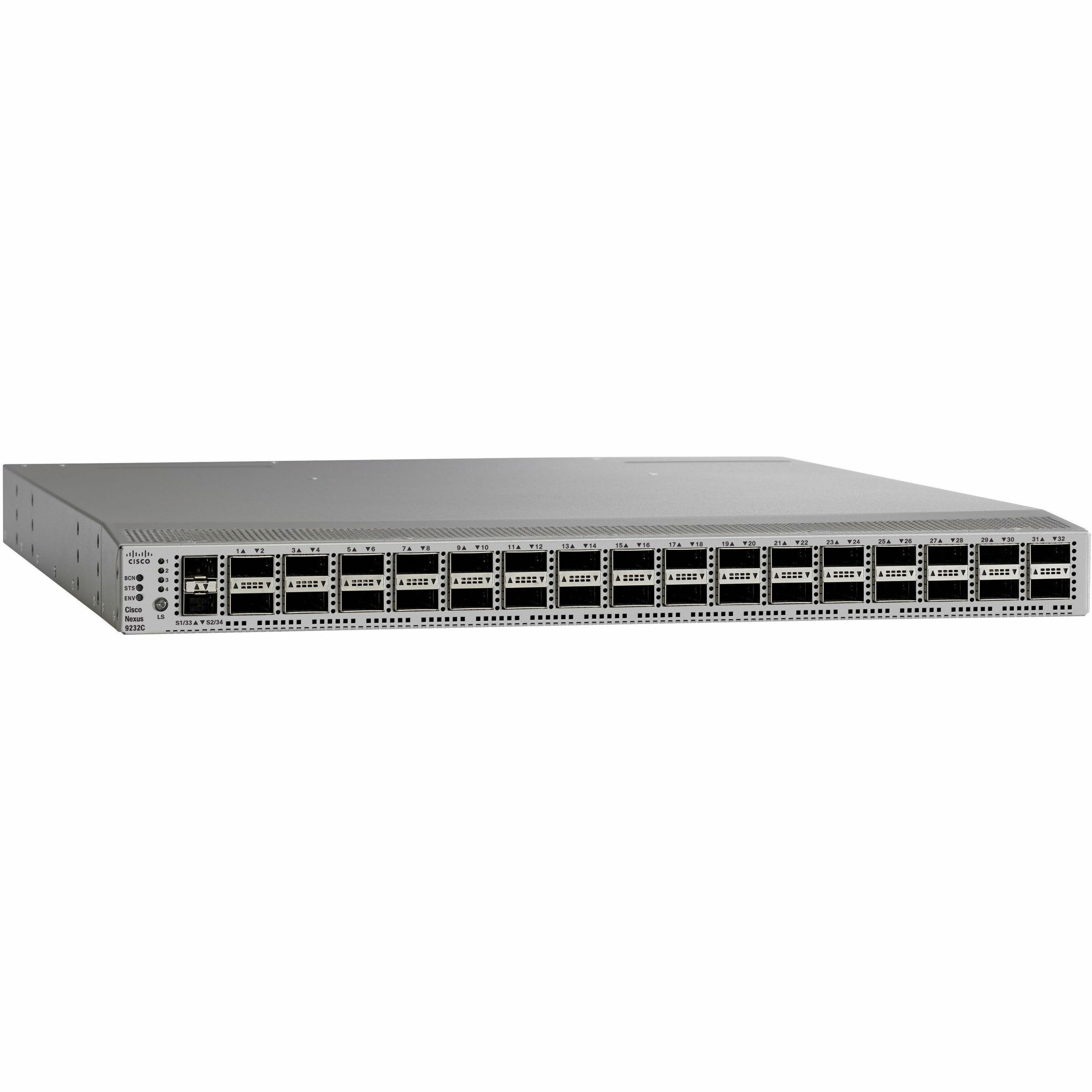 Cisco Nexus 9232C Ethernet Switch - 100 Gigabit Ethernet, Gigabit Ethernet, 10 Gigabit Ethernet, 25 Gigabit Ethernet, 40 Gigabit Ethernet, 50 Gigabit Ethernet - 100GBase-X, 1000Base-X, 10GBase-X, 25GB