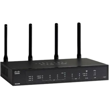 Cisco RV340W Wi-Fi 5 IEEE 802.11ac Ethernet Wireless Router - Refurbished - 2.40 GHz ISM Band - 5 GHz UNII Band - 4 x Antenna(4 x External) - 345.60 MB/s Wireless Speed - 4 x Network Port - 2 x Broadb