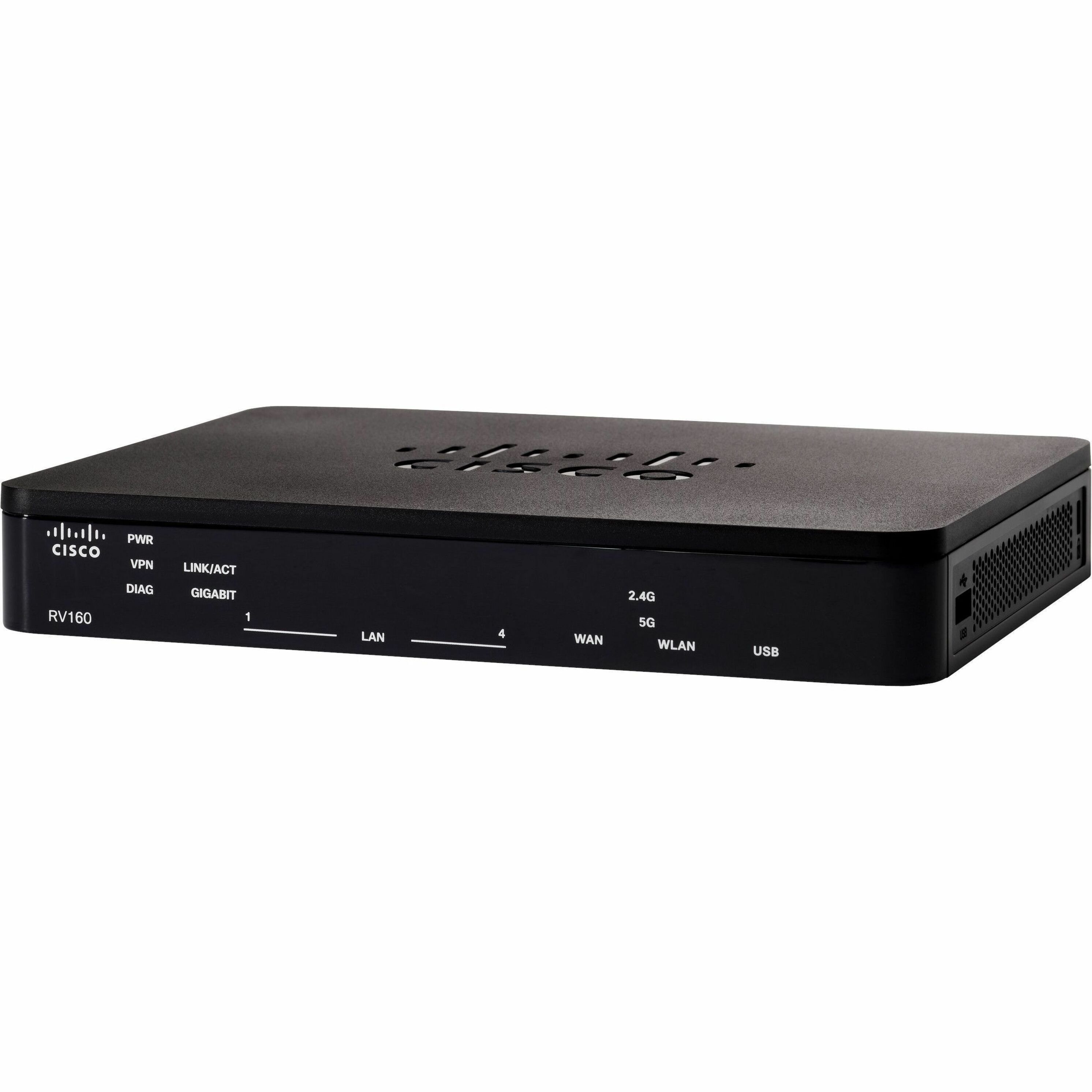 Cisco RV160 VPN Router - Refurbished - 5 Ports - Management Port - 1 - Gigabit Ethernet
