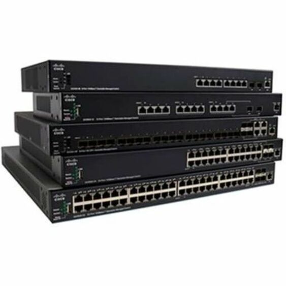Cisco SX350X-24 24-Port 10GBase-T Stackable Managed Switch - 24 Ports - Manageable - 10 Gigabit Ethernet - 10GBase-T, 10GBase-X - Refurbished - 2 Layer Supported - Modular - Twisted Pair, Optical Fibe