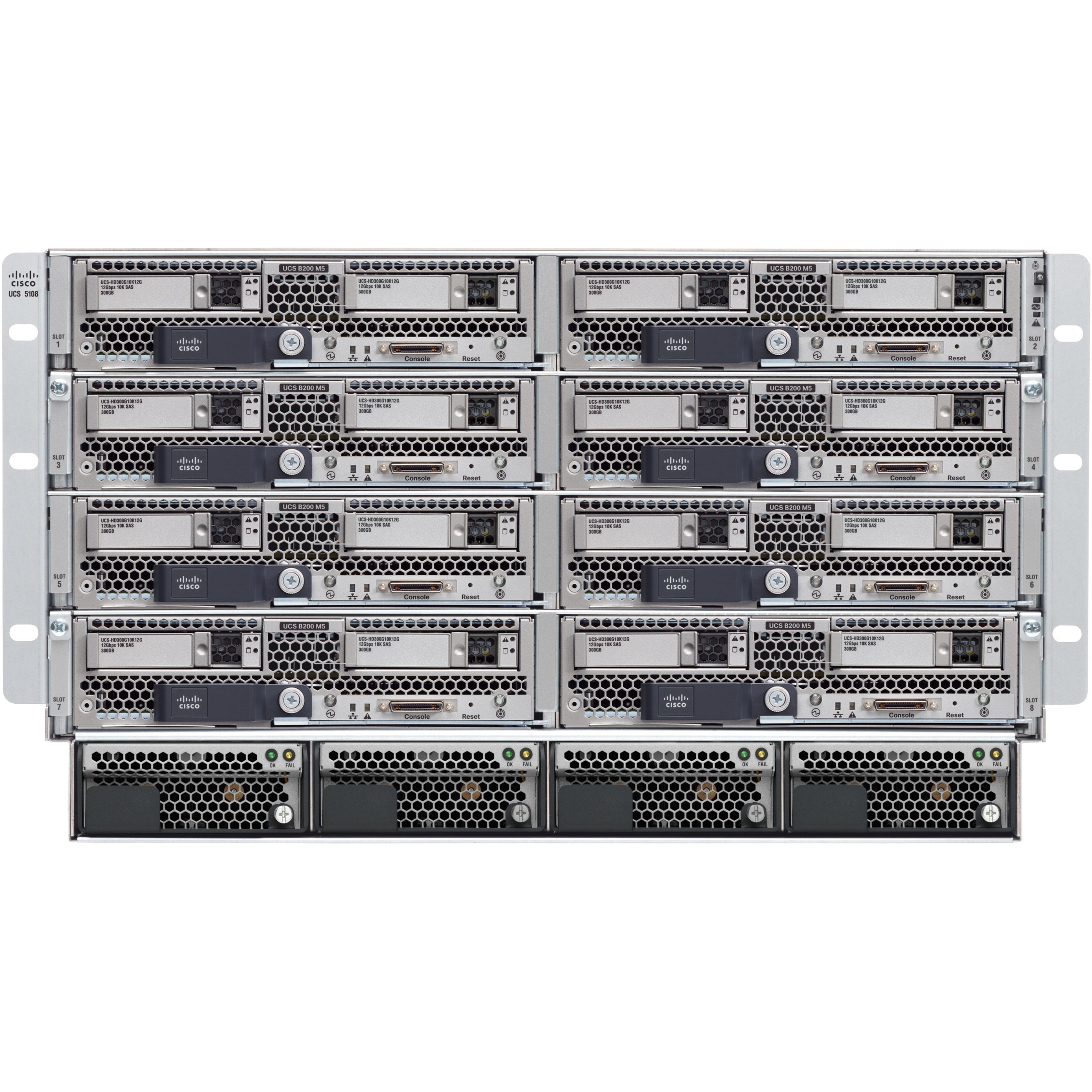 Cisco UCS 5108 Blade Server Chassis - Refurbished - Rack-mountable - 6U - 0