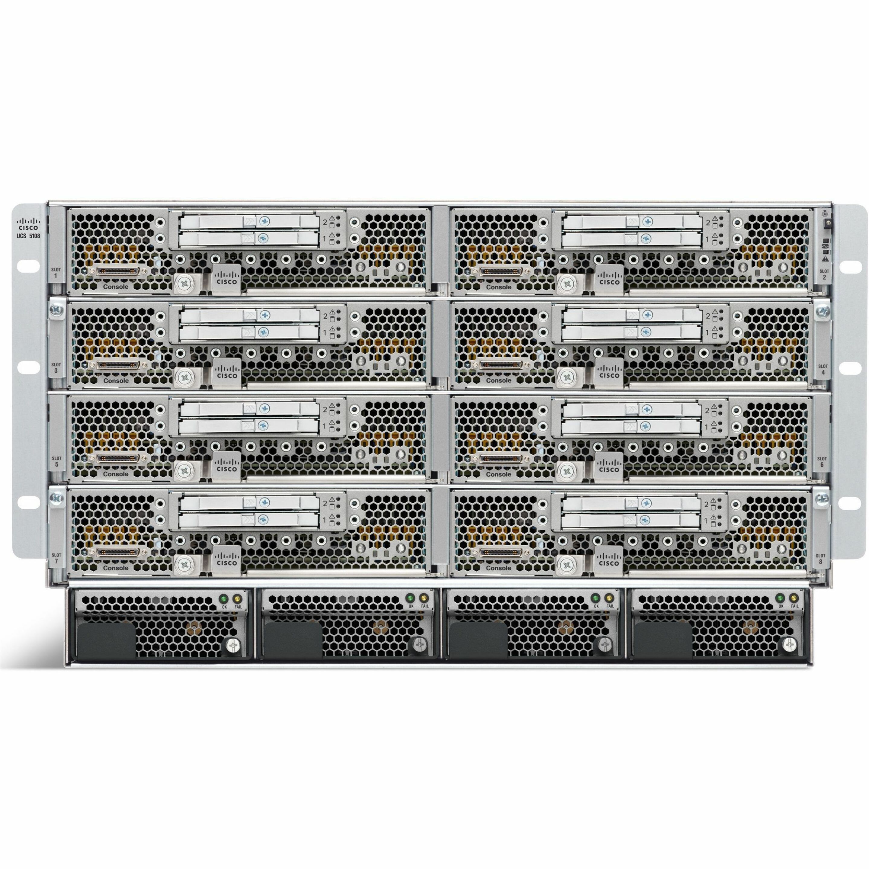 Cisco UCS 5108 Blade Server Chassis - Refurbished - Rack-mountable - 6U - 4 x 2500 W - Power Supply Installed - 2x Slot(s)