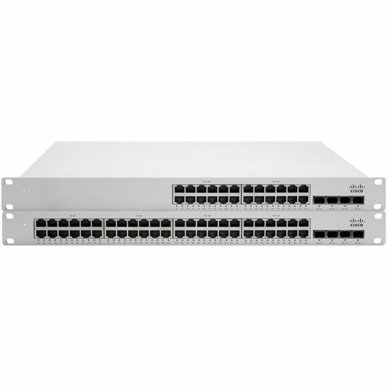 Meraki MS150-24P-4G Ethernet Switch - 24 Ports - Manageable - Gigabit Ethernet - 10/100/1000Base-T, 1000Base-X - 2 Layer Supported - 4 SFP Slots - 370 W PoE Budget - Twisted Pair, Optical Fiber - PoE 