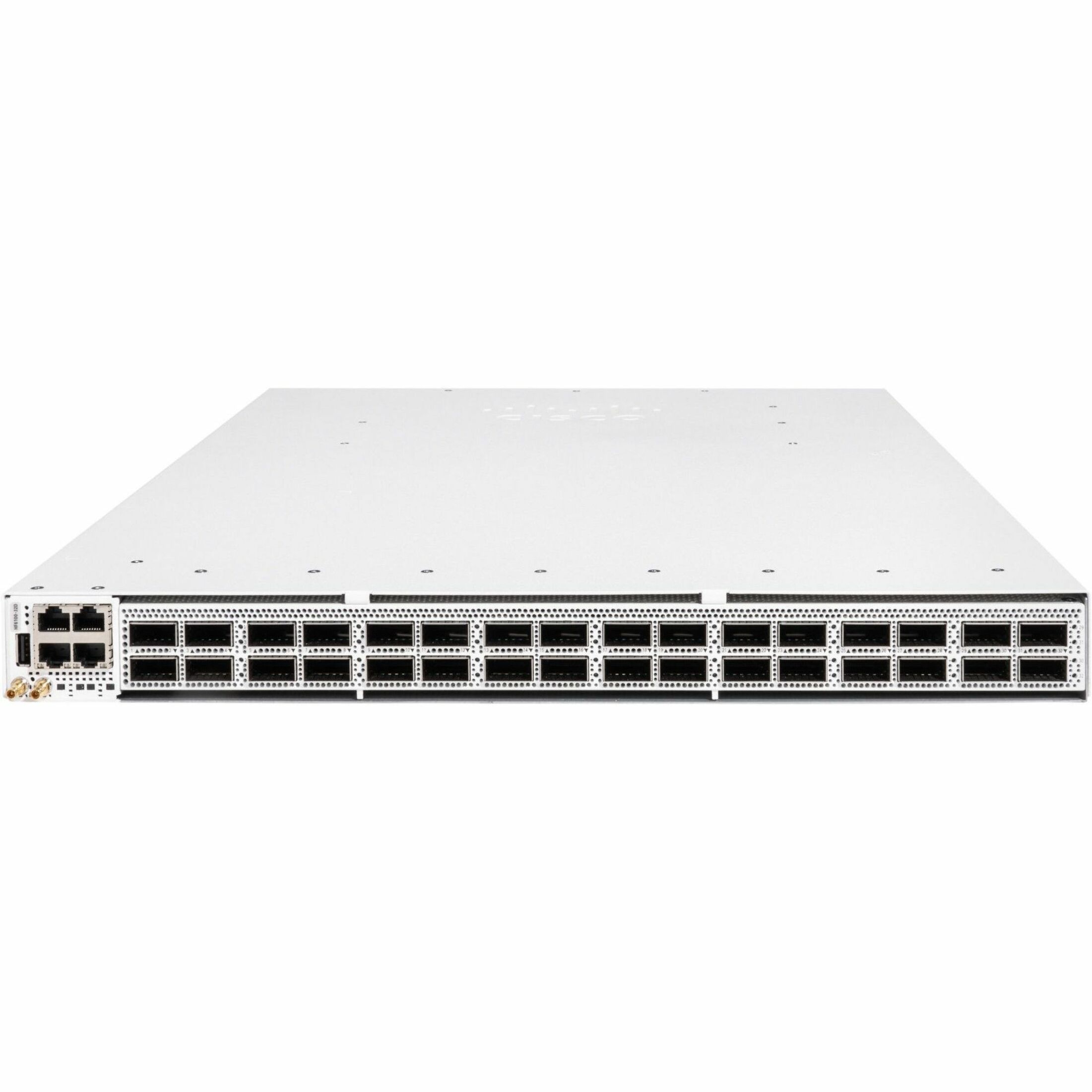 Cisco Nexus HF6100-32D Ethernet Switch - Manageable - 40 Gigabit Ethernet, 100 Gigabit Ethernet, 200 Gigabit Ethernet, 400 Gigabit Ethernet - 40GBase-X - 3 Layer Supported - Modular - Optical Fiber - 