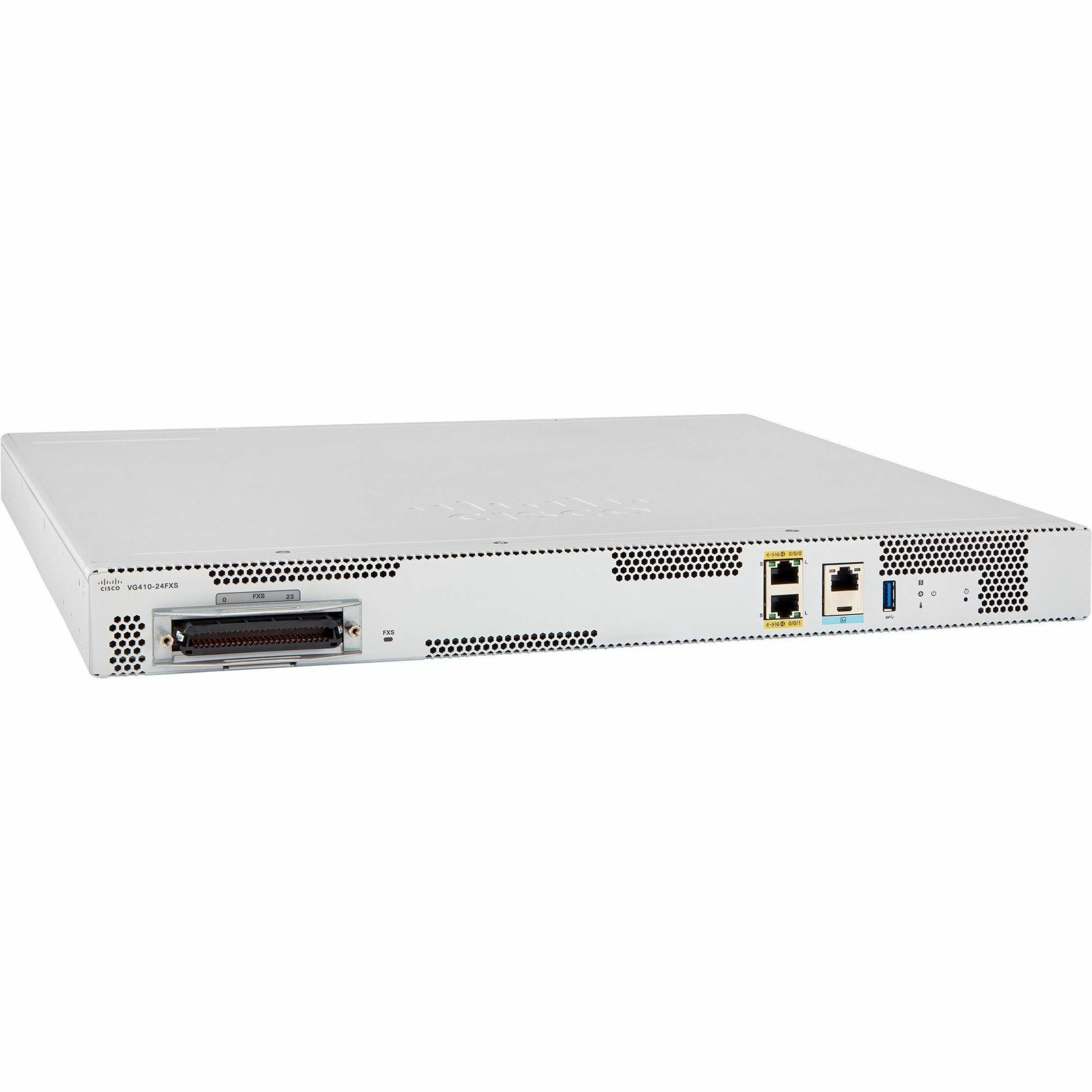 Cisco VG410 VoIP Gateway - Refurbished - 2 x RJ-45 - 24 x FXS - USB - Gigabit Ethernet - 1U High - Rack-mountable