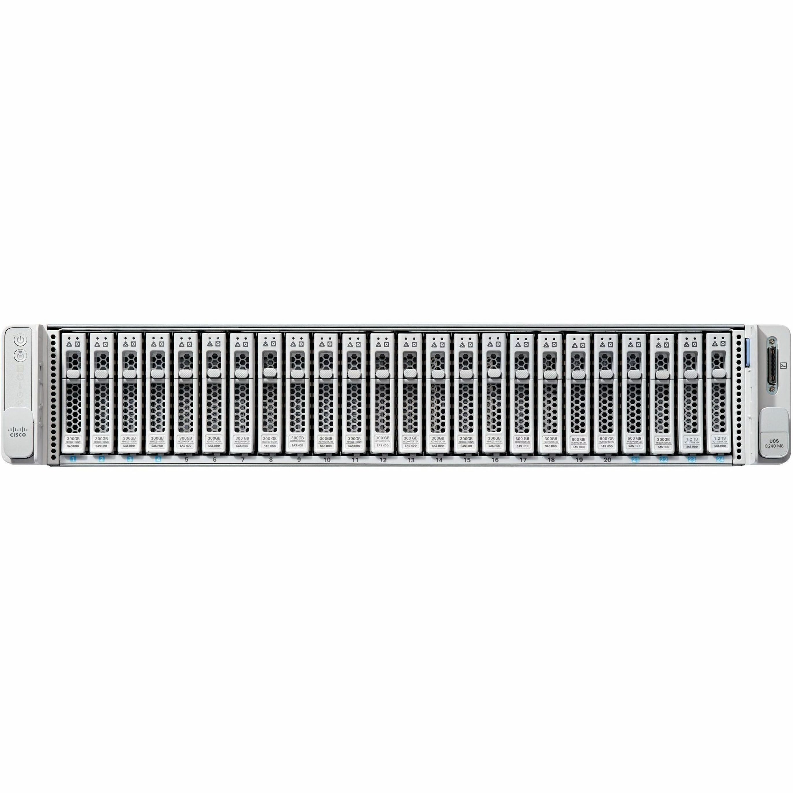 Cisco Barebone System - 2U Rack-mountable - 2 x Processor Support - Intel Chip - 8 TB DDR5 SDRAM DDR5-6400/PC5-51200 Maximum RAM Support - 32 Total Memory Slots - SD - 24Gb/s SAS RAID Supported Contro