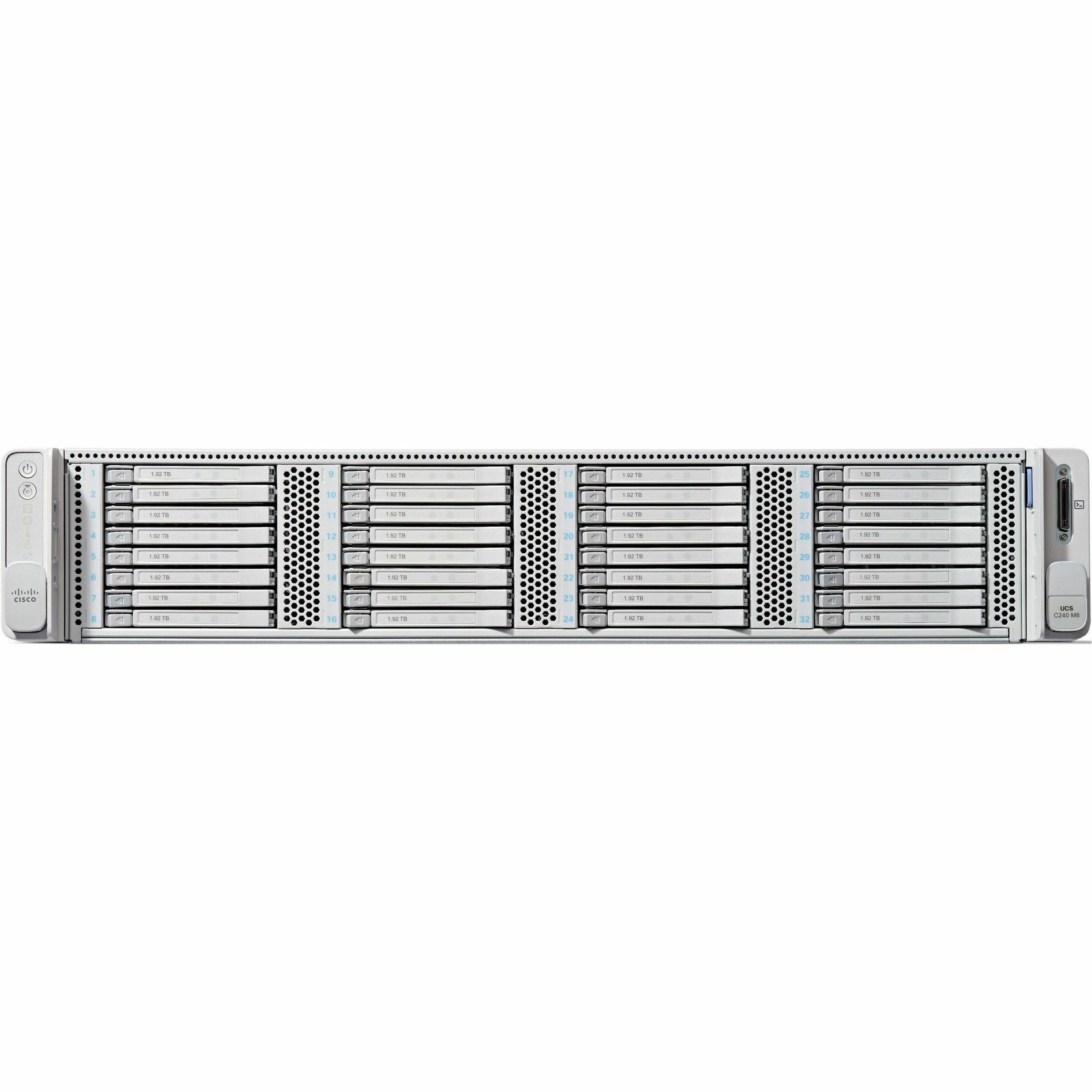 Cisco Barebone System - 2U Rack-mountable - 2 x Processor Support - Intel Chip - 8 TB DDR5 SDRAM DDR5-6400/PC5-51200 Maximum RAM Support - 32 Total Memory Slots - SD - 24Gb/s SAS RAID Supported, NVMe 