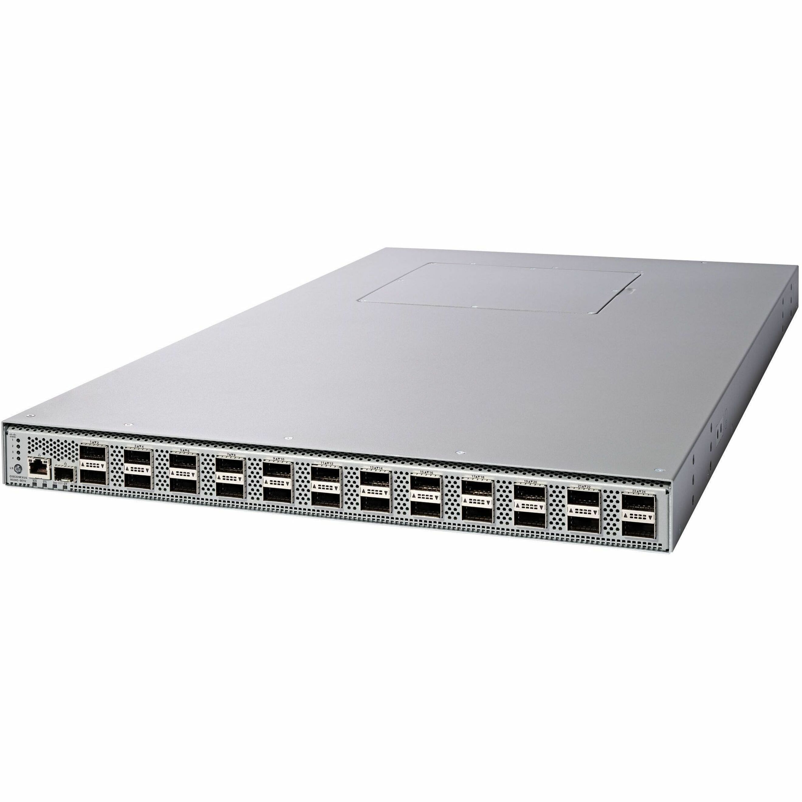 Cisco Nexus 9324C-SE1U Ethernet Switch - Manageable - 10 Gigabit Ethernet, 25 Gigabit Ethernet, 100 Gigabit Ethernet - 10GBase-X, 25GBase-X, 100GBase-X - 4 Layer Supported - Optical Fiber - Gray - 1U 