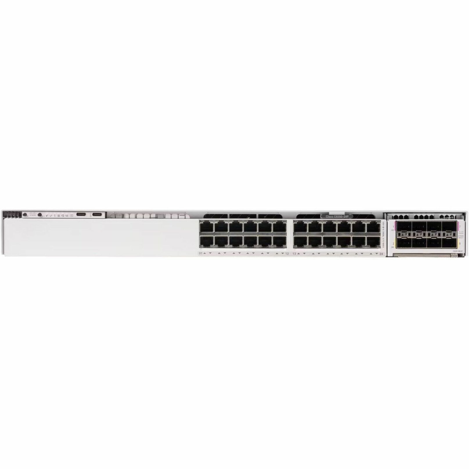 Cisco C9350-24P Ethernet Switch - 24 Ports - Manageable - Gigabit Ethernet - 10/100/1000Base-T - 3 Layer Supported - 720 W PoE Budget - Twisted Pair - PoE Ports - Rack-mountable - 90 Day Limited Warra