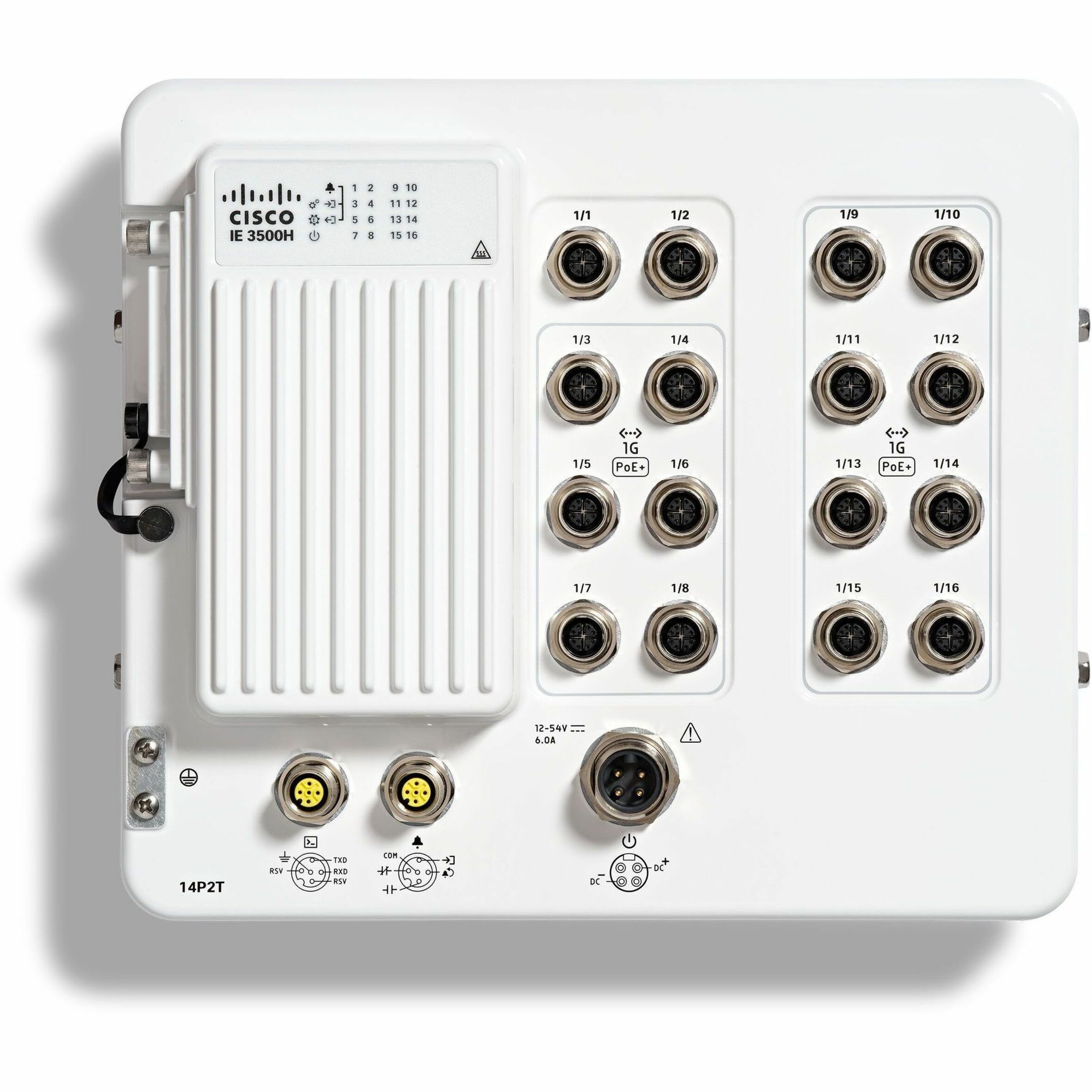 Cisco IE-3500H-14P2T Ethernet Switch - Manageable - Gigabit Ethernet - 10/100/1000Base-T - 2 Layer Supported - 45 W Power Consumption - 240 W PoE Budget - PoE Ports - Wall Mountable - 5 Year Limited W