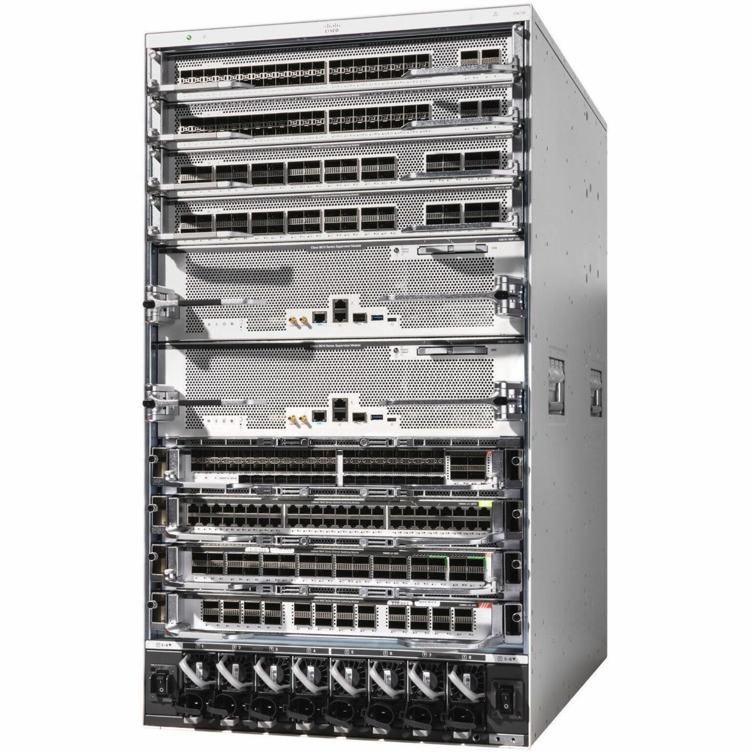 Cisco C9610R Switch Chassis - 10 Gigabit Ethernet, 25 Gigabit Ethernet, 50 Gigabit Ethernet, 40 Gigabit Ethernet, 100 Gigabit Ethernet, 200 Gigabit Ethernet, 400 Gigabit Ethernet - 3 Layer Supported -
