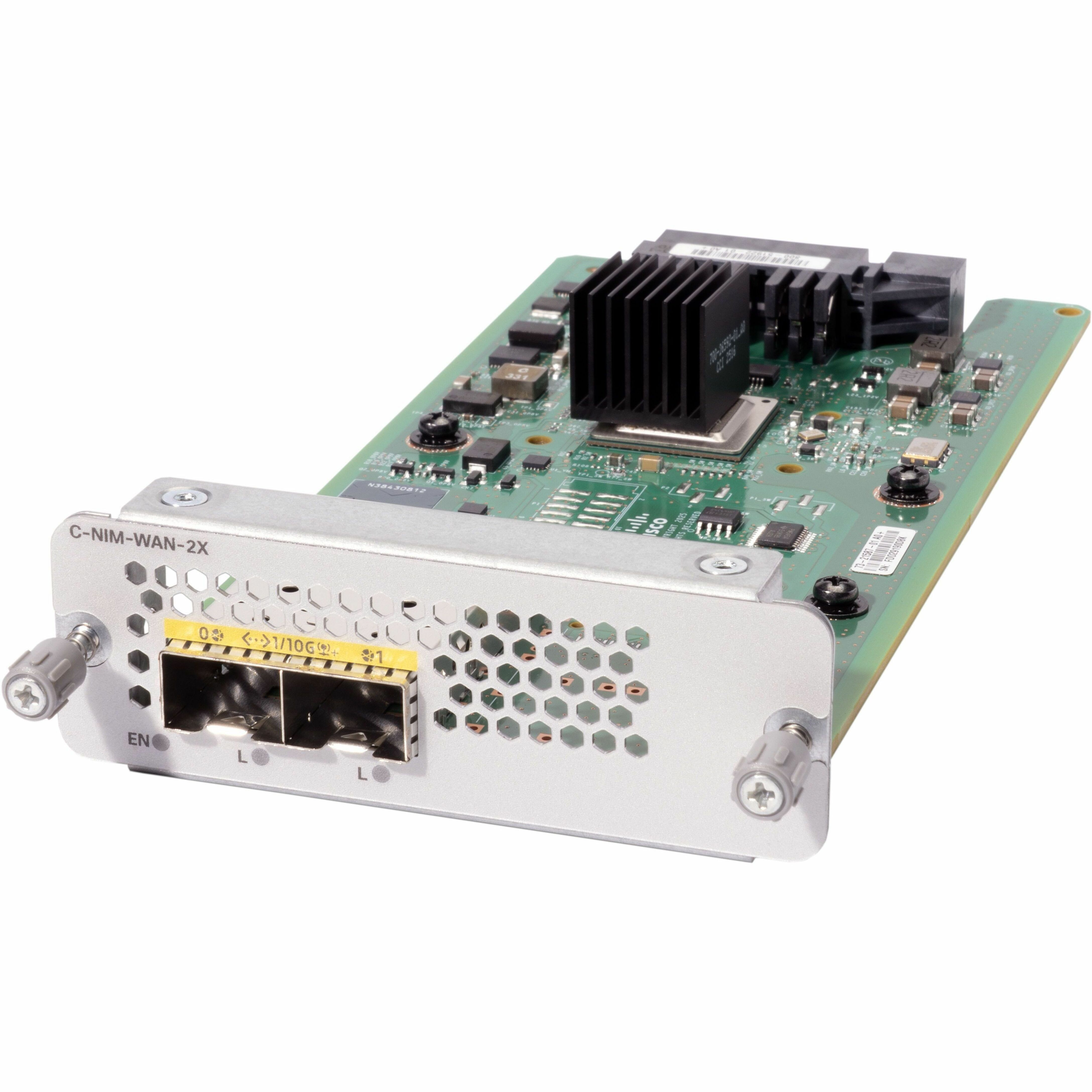 Cisco 2-port 1/10Gbps SFP/SFP+ NIM with WAN MACsec - For Data Networking, Optical Network - 2 x 10GBase-X Expansion Slot - Optical Fiber10 Gigabit Ethernet - 10GBase-X - 10 Gbit/s - 2 x Expansion Slot