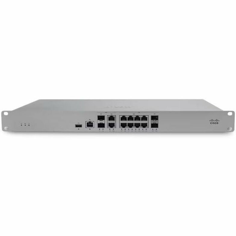 Cisco Meraki MX85 Network Security/Firewall Appliance - Intrusion Prevention - 10 Port - Gigabit Ethernet - 1 Gbit/s Firewall Throughput - 9 x RJ-45 - 4 Total Expansion Slots - 1U - Rack-mountable