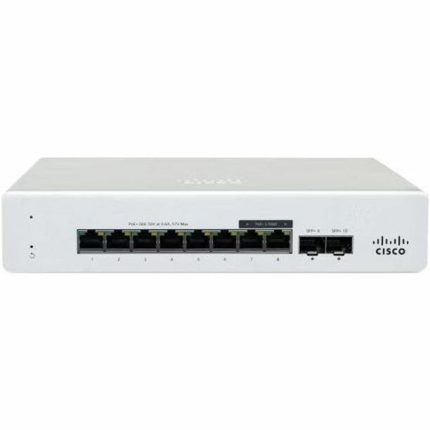 Cisco Meraki MS130-8X Ethernet Switch - 8 Ports - Manageable - Gigabit Ethernet, 2.5 Gigabit Ethernet, 10 Gigabit Ethernet - 1000Base-T, 2.5GBase-T, 10GBase-X - 2 Layer Supported - 136 W Power Consump