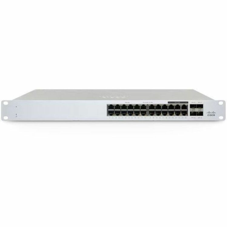 Cisco Meraki MS130-24 Ethernet Switch - 24 Ports - Manageable - Gigabit Ethernet - 1000Base-T, 1000Base-X - 2 Layer Supported - 4 SFP Slots - 15 W Power Consumption - Twisted Pair, Optical Fiber - 1U 