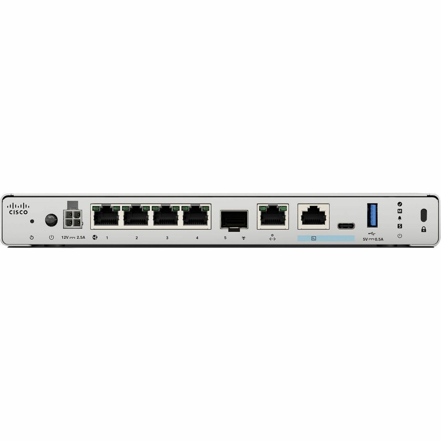 Cisco Secure 220 Network Security/Firewall Appliance - Intrusion Prevention - 4 Port - 1000Base-T - Gigabit Ethernet - 2 Gbit/s Firewall Throughput - AES (256-bit), SHA, RSA 2048-bit, TLS, TLS 1.3, TL