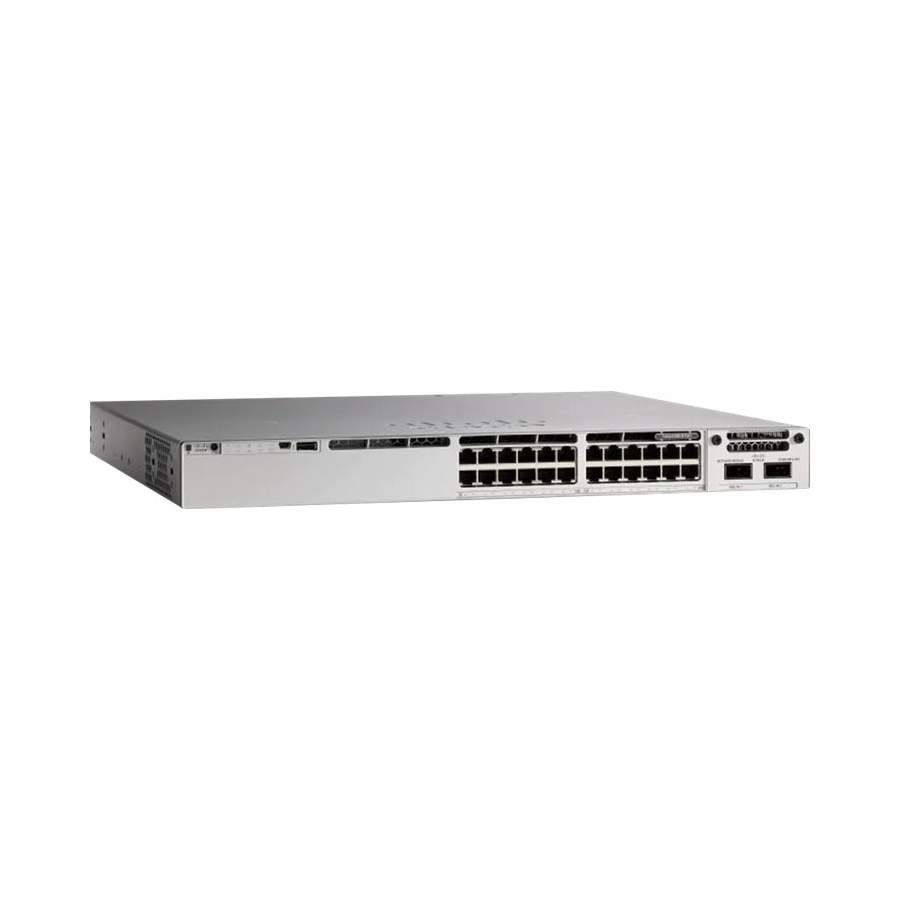 Cisco Catalyst 9300 24-port Modular Uplinks 1G SFP, Network Advantage - Manageable - Gigabit Ethernet - 1000Base-X - Refurbished - 3 Layer Supported - Modular - 24 SFP Slots - 715 W Power Consumption 