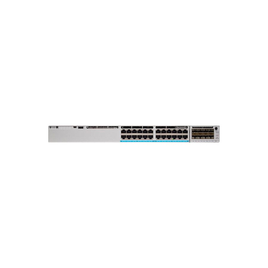 Cisco Catalyst 9300-24H Ethernet Switch - 24 Ports - Manageable - Gigabit Ethernet - 10/100/1000Base-T - 3 Layer Supported - Modular - 830 W PoE Budget - Twisted Pair, Optical Fiber - PoE Ports - Desk
