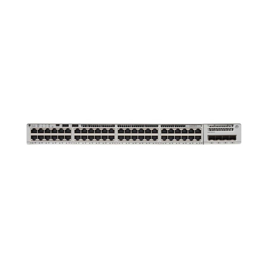 Cisco Catalyst C9200-48T Ethernet Switch - 48 Ports - Manageable - Gigabit Ethernet - 10/100/1000Base-T - 3 Layer Supported - Modular - 125 W Power Consumption - Twisted Pair, Optical Fiber - Rack-mou