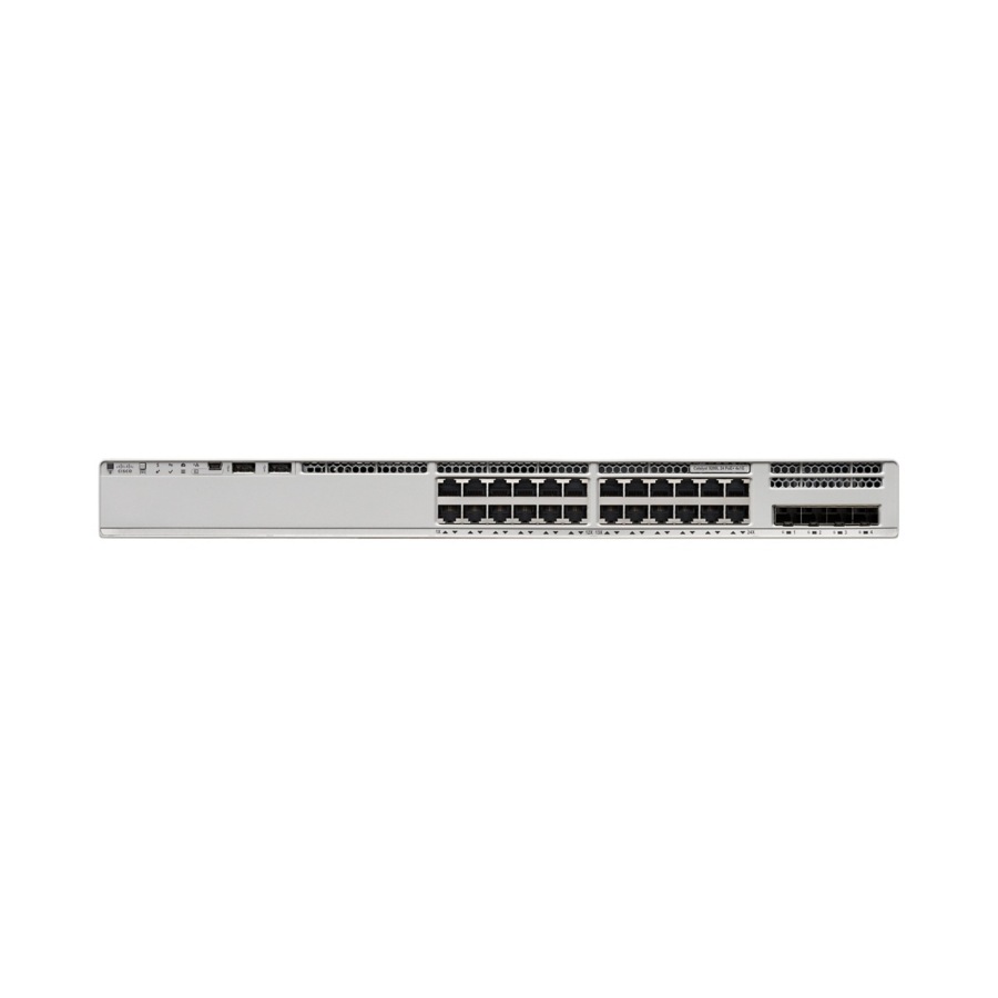 Cisco Catalyst C9200L-24P-4X-1A Ethernet Switch - 24 Ports - Manageable - Gigabit Ethernet, 10 Gigabit Ethernet - 10/100/1000Base-T, 10GBase-X - 3 Layer Supported - Modular - 600 W Power Consumption -