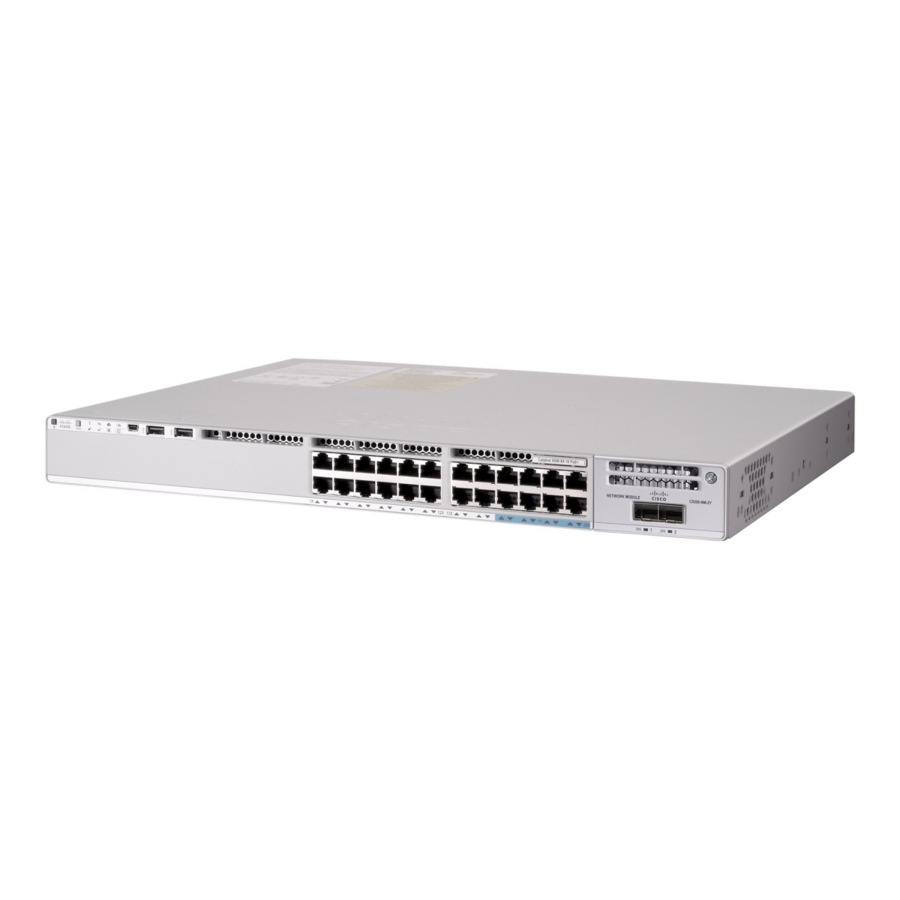 Cisco Catalyst C9200L-24PXG-2Y Ethernet Switch - 24 Ports - Manageable - Gigabit Ethernet, 10 Gigabit Ethernet, 25 Gigabit Ethernet - 10/100/1000Base-T, 10GBase-T, 25GBase-X - 3 Layer Supported - Modu