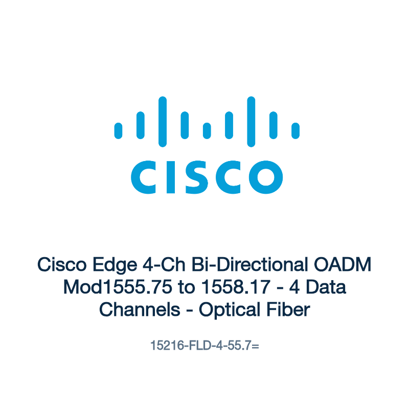 15216-FLD-4-55.7=: Cisco Edge 4-Ch Bi-Directional OADM Mod1555.75 to 1558.17