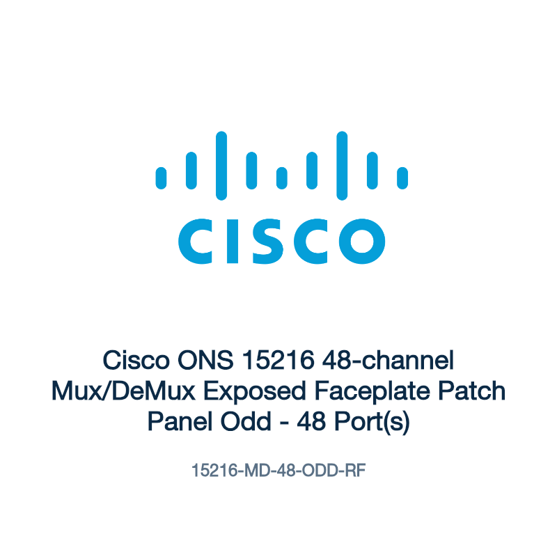 15216-MD-48-ODD-RF: Cisco ONS 15216 48-channel Mux/DeMux Exposed Faceplate Patch Panel Odd