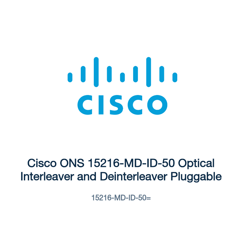 15216-MD-ID-50=: Cisco ONS 15216-MD-ID-50 Optical Interleaver and Deinterleaver