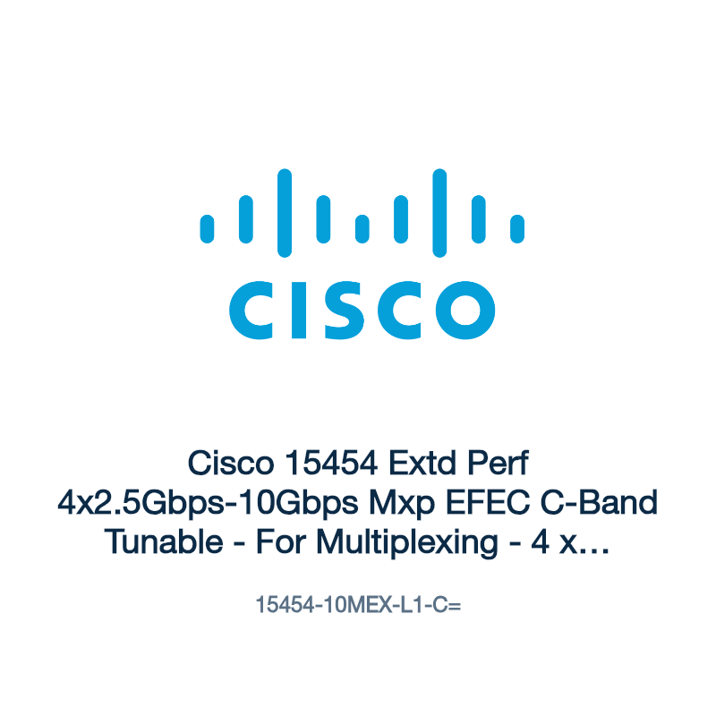 15454-10MEX-L1-C=: Cisco 15454 Extd Perf 4x2.5Gbps-10Gbps Mxp EFEC C-Band Tunable
