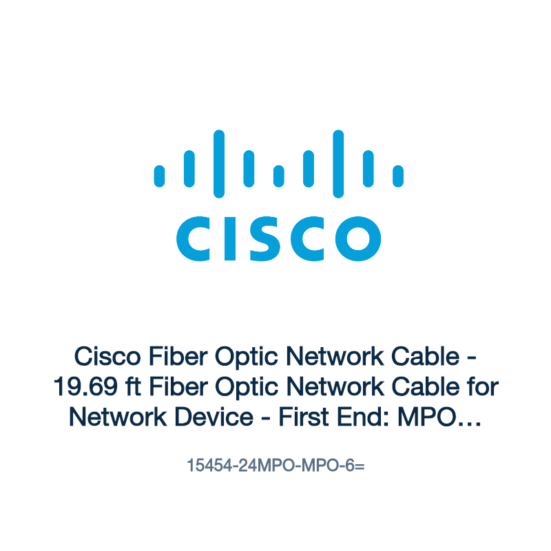 15454-24MPO-MPO-6=: Cisco Fiber Optic Network Cable
