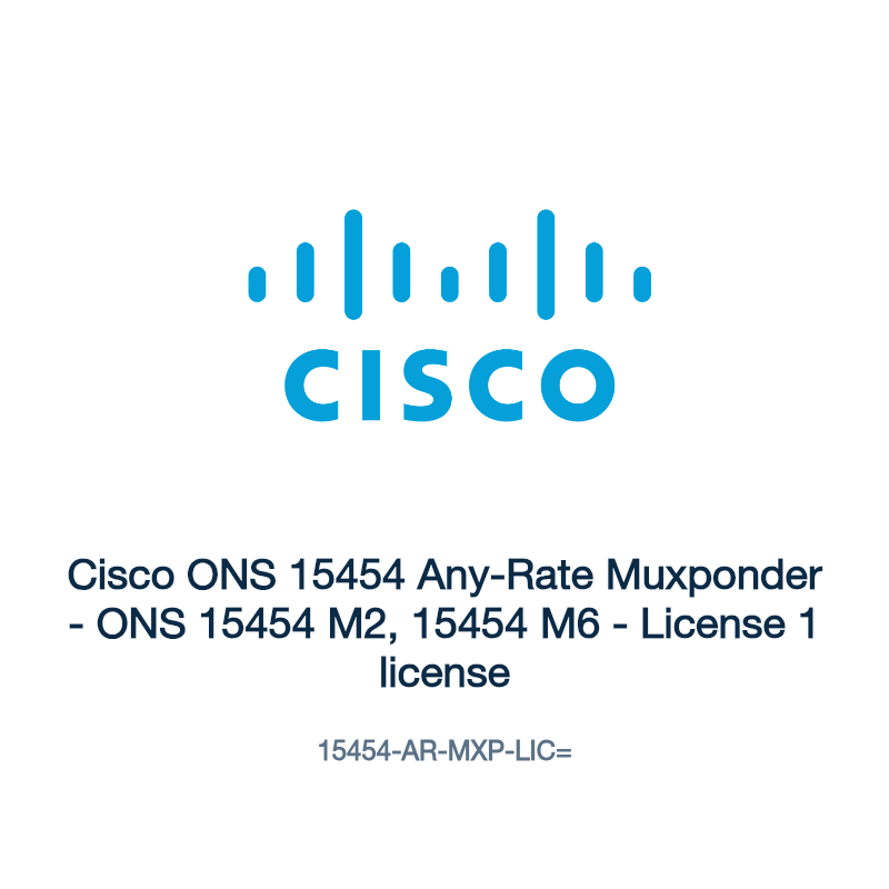 15454-AR-MXP-LIC=: Cisco ONS 15454 Any-Rate Muxponder