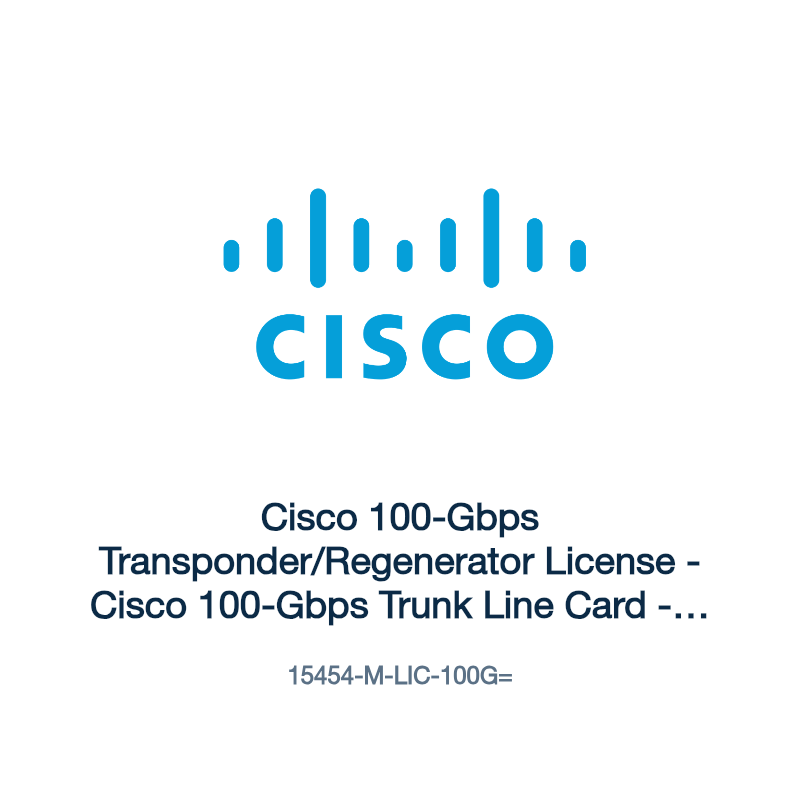 15454-M-LIC-100G=: Cisco 100-Gbps Transponder/Regenerator License