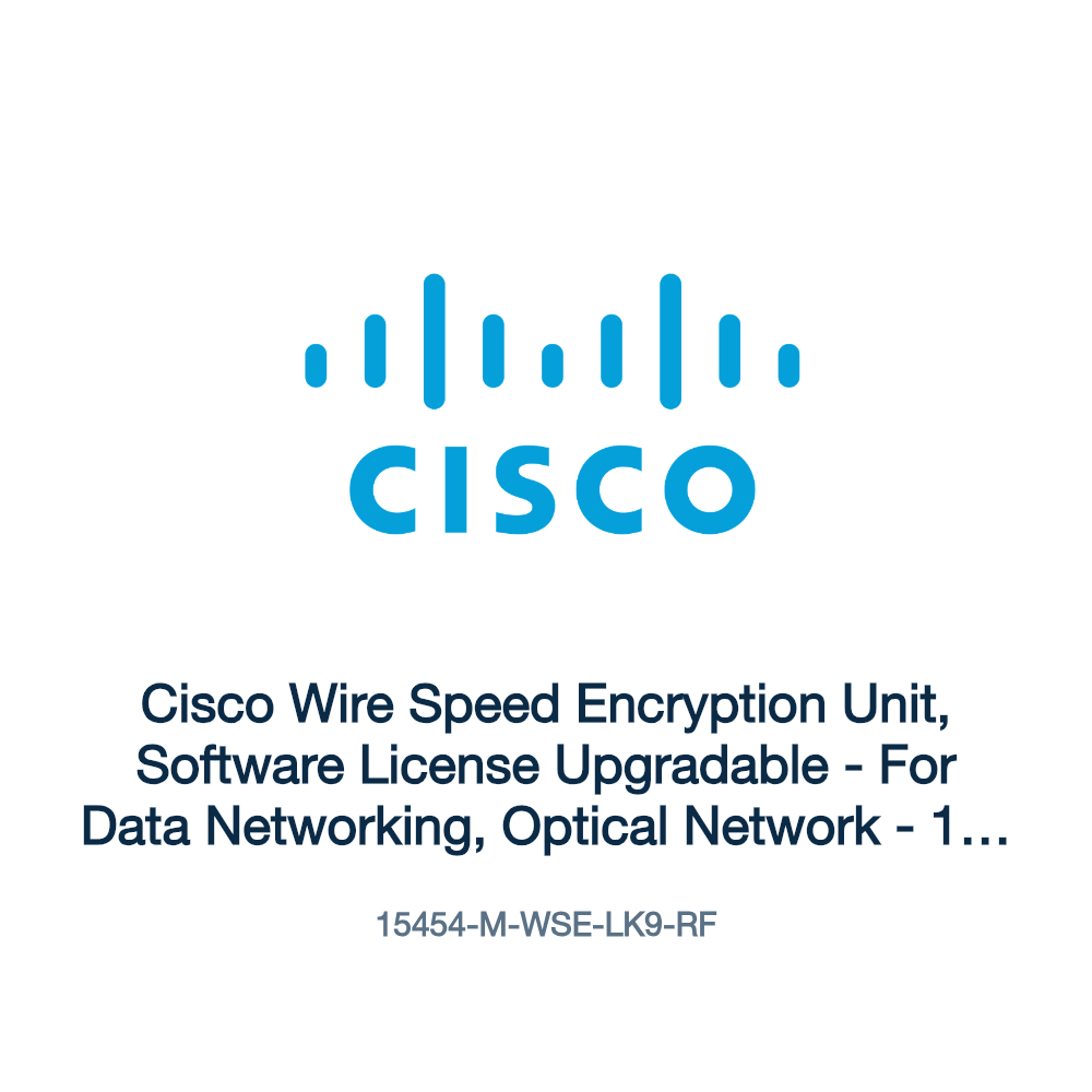 15454-M-WSE-LK9-RF: Cisco Wire Speed Encryption Unit, Software License Upgradable