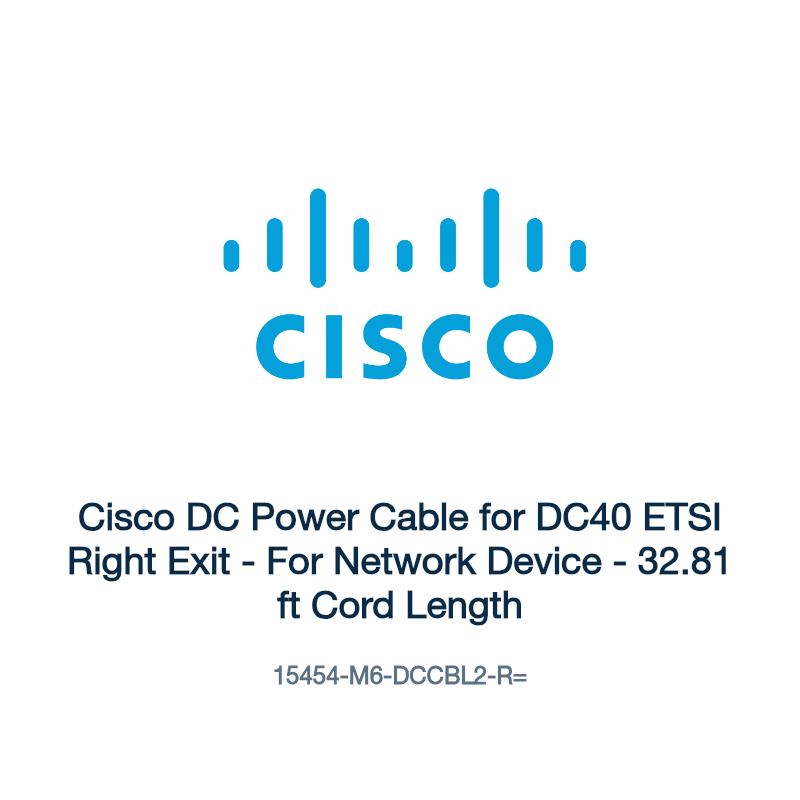15454-M6-DCCBL2-R=: Cisco DC Power Cable for DC40 ETSI Right Exit